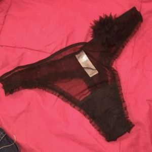 DELICATES black shear panties size large